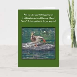 CARTE POUR VOTRE ANNIVERSAIRE PLAISIR/DUCK FAIRE UNE BON