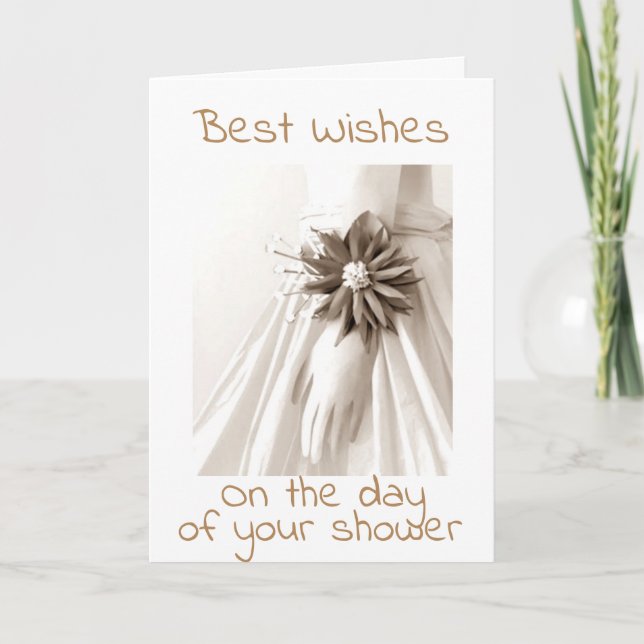 CARTE "POUR VOTRE DOUCHE" ET VOUS SOUHAITEZ UNE VIE MARI (Devant)