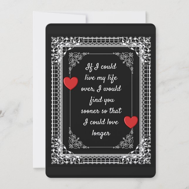 CARTE POUR VOUS AIMER PLUS LONGTEMPS -- SAINT-VALENTIN (Devant)