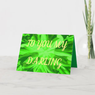 Carte Pour vous mon design vert pâle et chéri