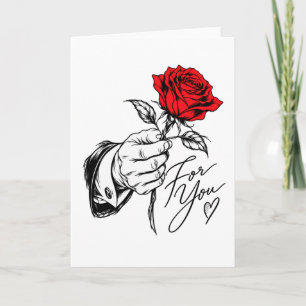 Carte Pour Vous – Rose Rouge Romantique