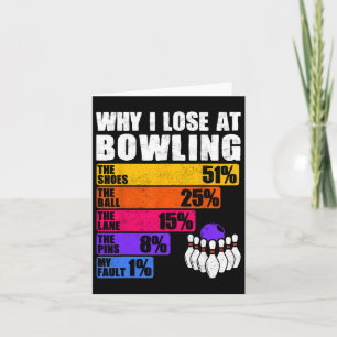 Carte Pourcentage de perte de bowling drôle - Pourquoi j