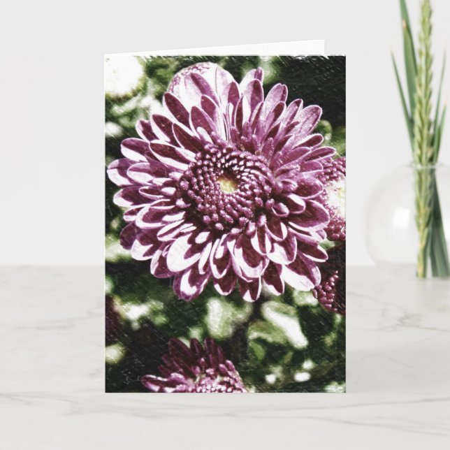 Carte pourpre de fleurs (Devant)