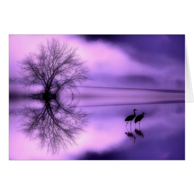 Carte pourpre de matin (Devant horizontal)