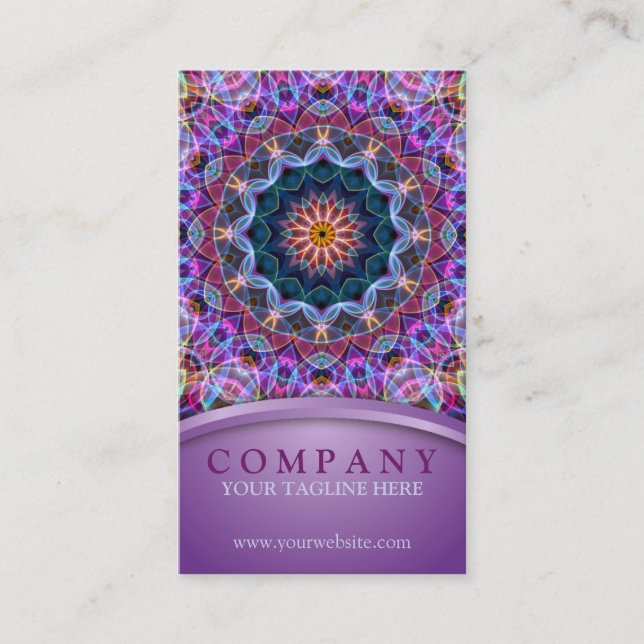 Carte pourpre de rendez-vous de mandala de Lotus (Devant)