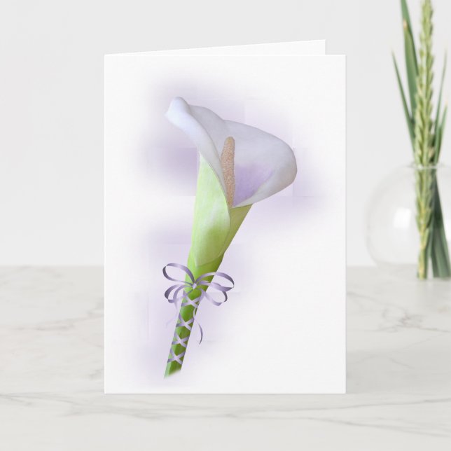 Carte pourpre en pastel de zantedeschia (Devant)