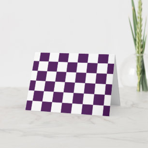 Carte Pourpre et blanc Checkered