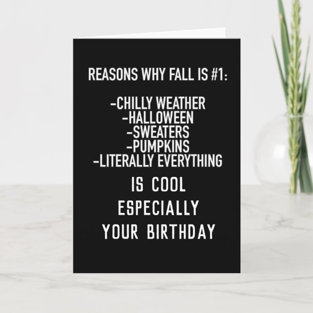 CARTE POURQUOI "CHUTE OU ANNIVERSAIRE AUTOMNE" SONT SI C (Devant)