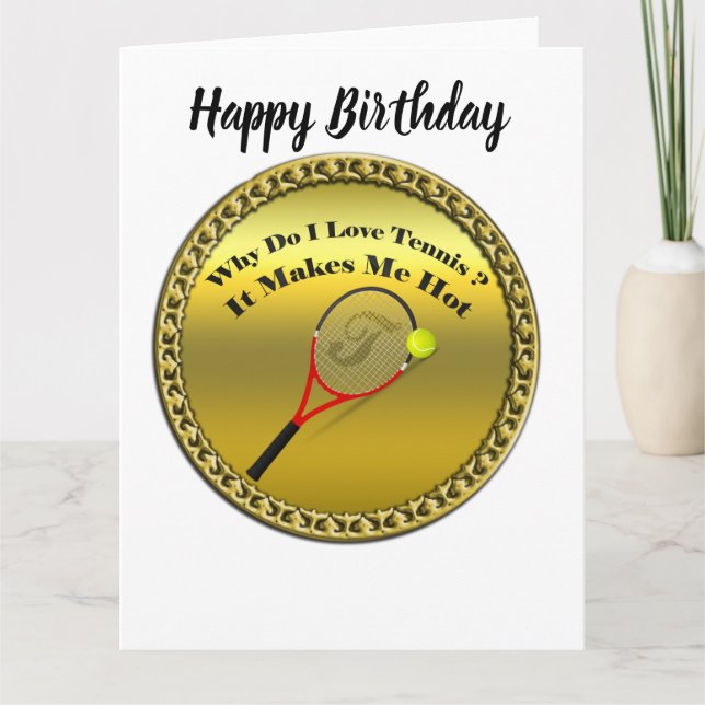 Carte Pourquoi est-ce que j'aime le tennis.Ça me fait ch (Devant)