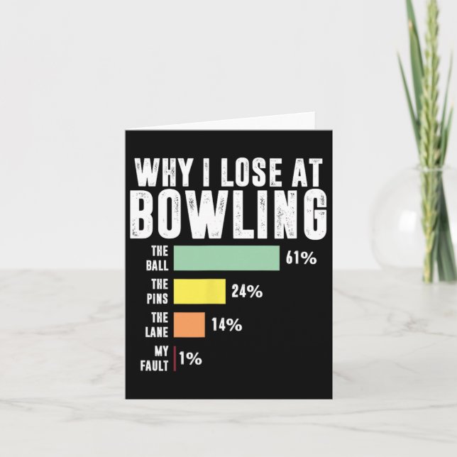 Carte Pourquoi j'ai perdu à Bowling (Devant)