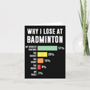 Carte Pourquoi je perds à Badminton