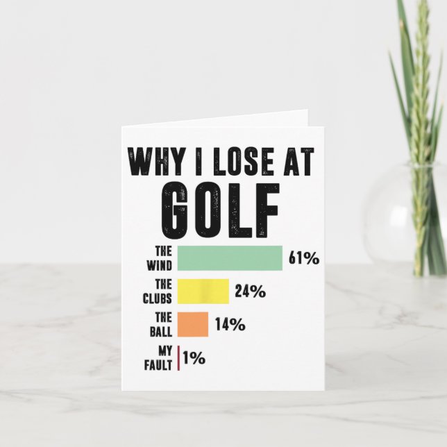 Carte Pourquoi je perds au golf (Devant)