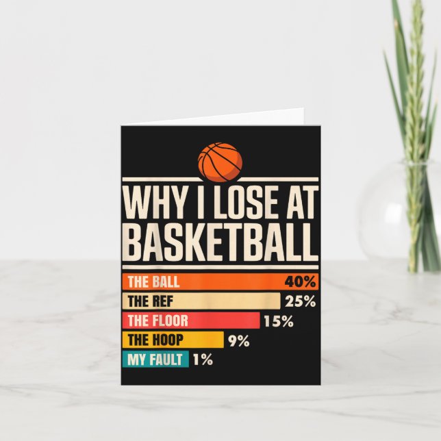 Carte Pourquoi je rate toujours le cerceau de basket drô (Devant)
