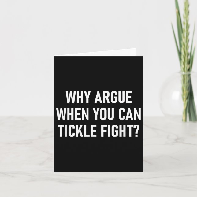 Carte Pourquoi se disputer quand on peut se chatouiller, (Devant)