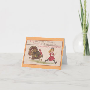 Carte Poursuite de dinde de Thanksgiving