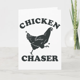 Carte Poursuiveur de poulet drôle enfant professionnel p