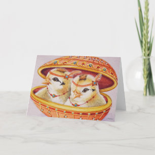 Carte Poussins de Pâques Bébé aux Ailes de Danseuse Oran