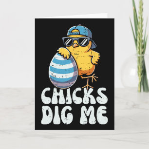Carte Poussins de Pâques Me Trouvent Mignon Chasse aux Œ