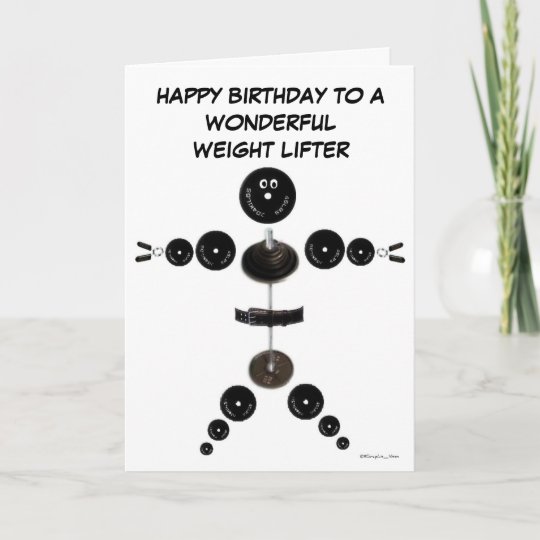 Carte Poussoir De Poids De Joyeux Anniversaire Zazzle Fr Carte Poussoir De Poids De Joyeux Anniversaire Zazzle Fr