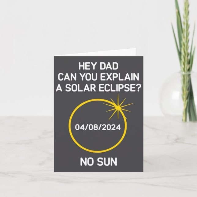 Carte Pouvez-Vous Expliquer Une Éclipse Solaire_ Pas De  (Devant)