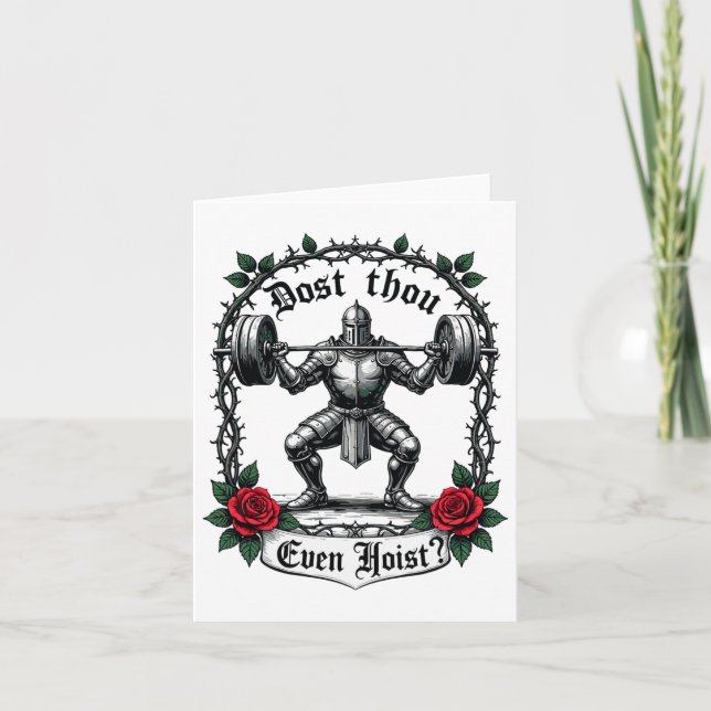 Carte Pouvez-Vous Même Hoist Knight Weightlifter Workout (Devant)