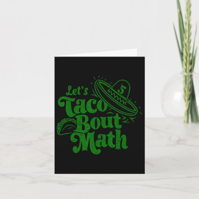 Carte Pouvons-nous épicer Math Cl drôle Taco Bout Math (Devant)