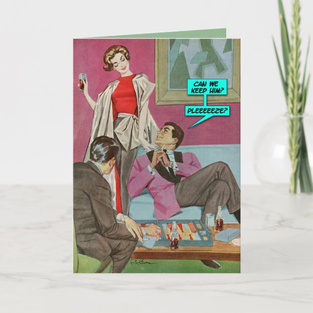 Carte Pouvons-nous le garder ? [carte de voeux drôle] (Devant)