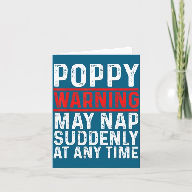 Carte Ppy Warning May Nap Suddenly At Any Time For Grand (Devant)