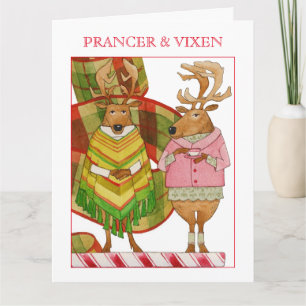 Carte PRANCER VIXEN Big Christmas Card