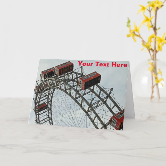 Carte Prater Ferris wheel, Vienna, Austria (Fleur jaune)