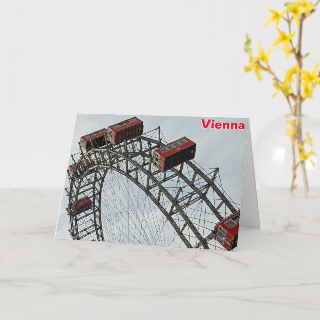 Carte Prater Ferris wheel, Vienne, Autriche (Fleur jaune)