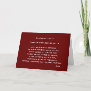 Carte Prayer pour générosity
