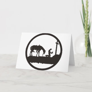 Carte praying cowboy