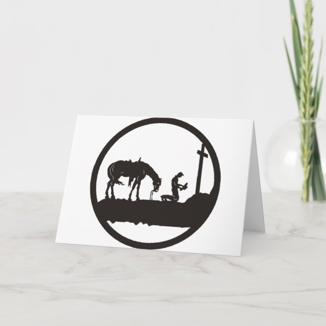 Carte praying cowboy (Devant)