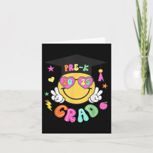 Carte Pré-k Diplômé Super Sourire Visage Graduation 2025