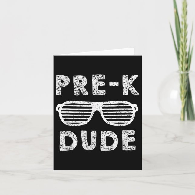 Carte Pré-k Équipement De Graduation Garçons Dude Funny  (Devant)