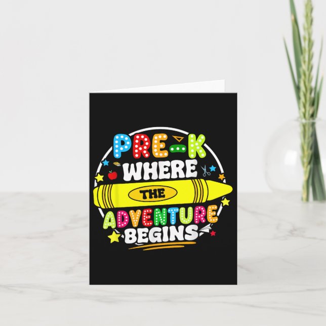 Carte Pré-k où l'aventure commence le premier jour Prek  (Devant)