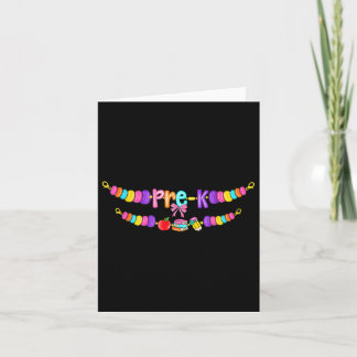Carte Pré-k Retour À L'École Bracelet Enseignant Filles