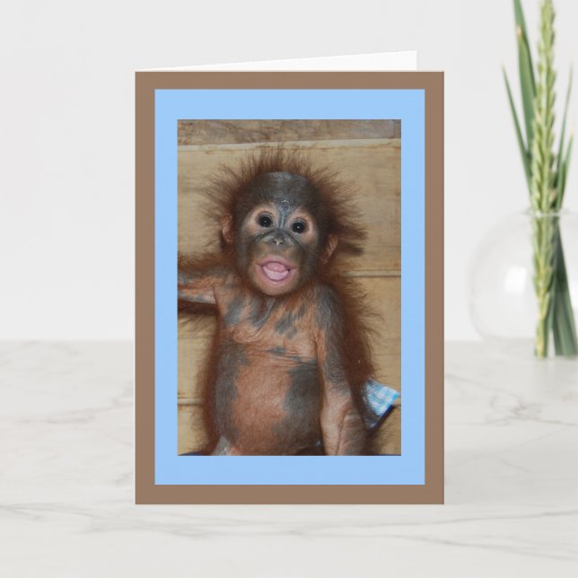 Carte Precious Smiling Baby Orangutan (Devant)