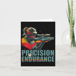 Carte Précision de biathlon et endurance Rétro sport d'h