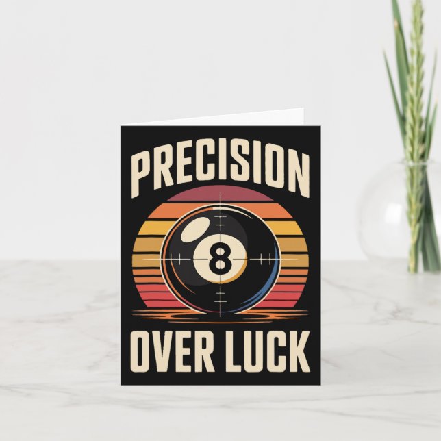 Carte Precision Over Luck 8 Billard boule Rétro (Devant)