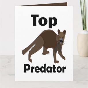 Carte Prédateur suprême carnivore Fossa Madagascar