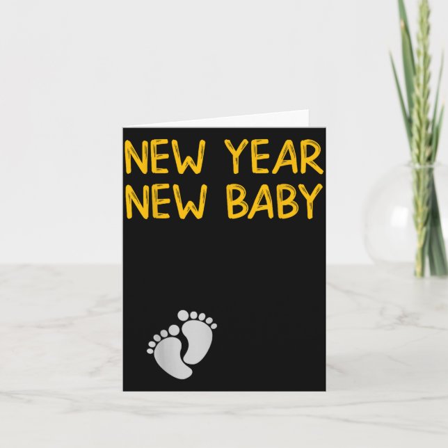 Carte Pregnancy Announcemen - New Year New Baby  (Devant)