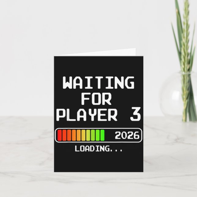 Carte Pregnancy Announcement 2026 Waiting For Player 3 D (Devant)