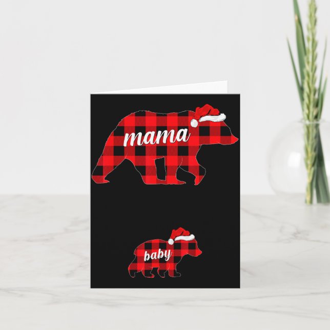 Carte Pregnant Women Mama Bear Pregnancy Christmas Pajam (Devant)