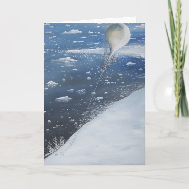 Carte Premier aéronaute de capitaine Scott Antarctique. (Devant)