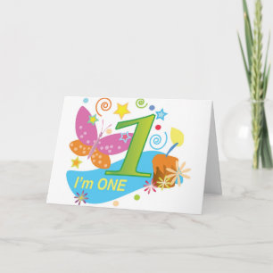 Carte Premier anniversaire bébé d'un an