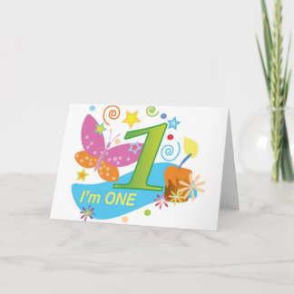 Carte Premier anniversaire bébé d'un an