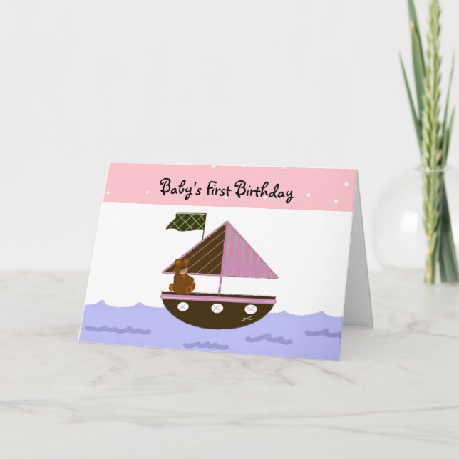 Carte Premier anniversaire de bébé (Devant)