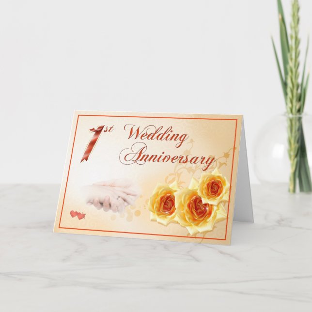 Carte Premier anniversaire de Mariage (Devant)